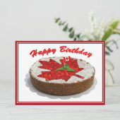 Cherry Maple Leaf Cake Einladung (Stehend Vorderseite)