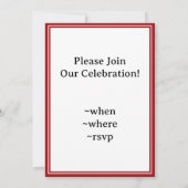 Cherry Maple Leaf Cake Einladung (Rückseite)