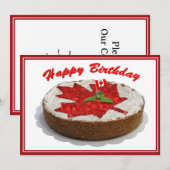 Cherry Maple Leaf Cake Einladung (Vorne/Hinten)