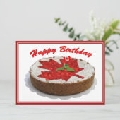 Cherry Maple Leaf Cake Einladung (Stehend Vorderseite)