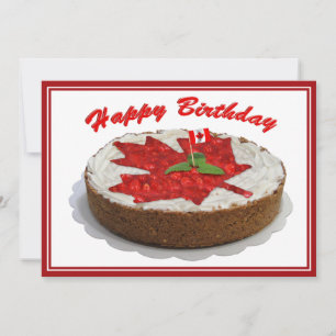 Cherry Maple Leaf Cake Einladung