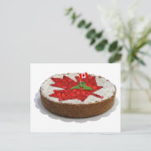 Cherry Maple Leaf Cake Postkarte (Stehend Vorderseite)
