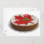 Cherry Maple Leaf Cake Postkarte (Vorne/Hinten)