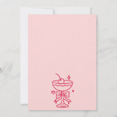 Cherry Martini Tying Up My Twenties 30th Birthday Einladung (Rückseite)