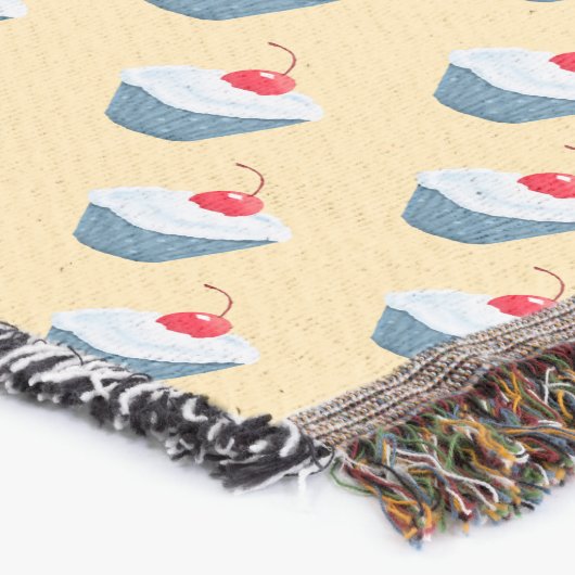 Cherry Mattiert Cupcake Throw Blanket Decke (Ecke)