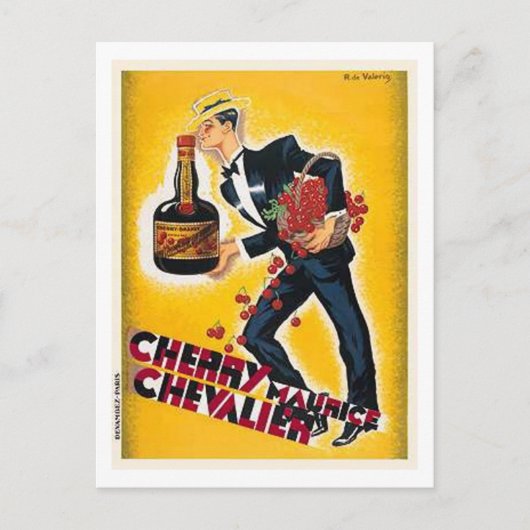 Cherry Maurice Chevalier Postkarte (Vorderseite)