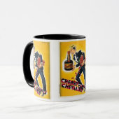 Cherry Maurice Chevalier Vintag Label Tasse (Vorderseite Links)