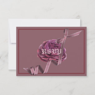Cherry Mauve Rose UAWG RSVP Karte