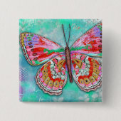 Cherry Mint Butterfly Pin Button (Vorderseite)