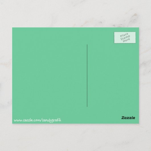 Cherry & Mint Cupcake Postkarten (Rückseite)