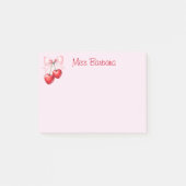 Cherry mit Coquette Bow Custom Post-it Klebezettel (Vorderseite)