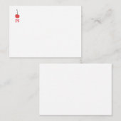 Cherry Monogram Mitteilungskarte (Vorne/Hinten)