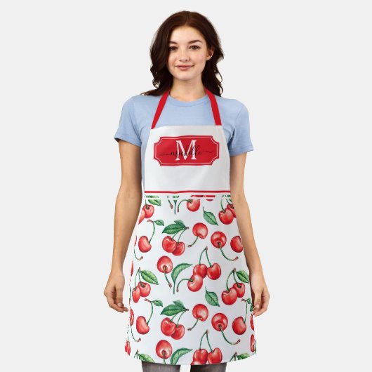 Cherry Monogram Schürze (Getragen)