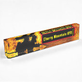 Cherry Mountain VFD Flammenschreibplatte Namensplakette