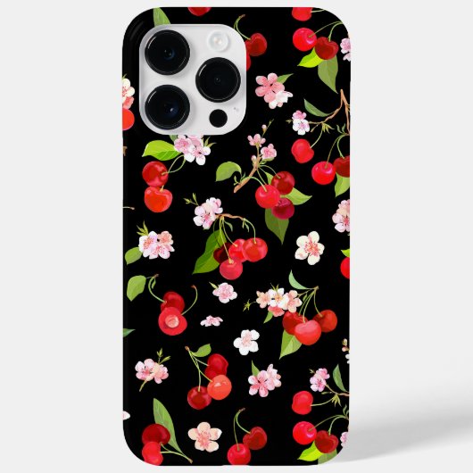 Cherry Muster 2 Case-Mate iPhone Hülle (Rückseite)