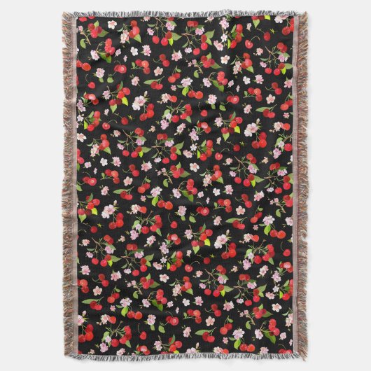 Cherry Muster 2 Decke (Vorderseite Vertikal)