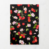 Cherry Muster 2 Dreifach Gefaltete Karte (Cover)