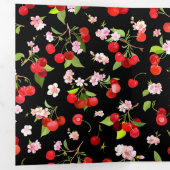 Cherry Muster 2 Dreifach Gefaltete Karte (Innen Erste Seite)