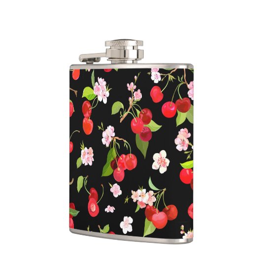 Cherry Muster 2 Flachmann (Links)