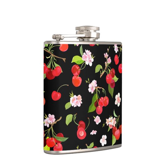 Cherry Muster 2 Flachmann (Rechts)