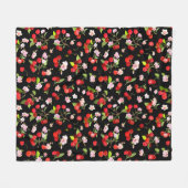 Cherry Muster 2 Fleecedecke (Vorderseite (Horizontal))