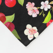 Cherry Muster 2 Fleecedecke (Ecke)