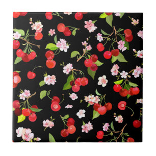 Cherry Muster 2 Fliese