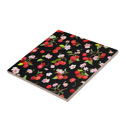 Cherry Muster 2 Fliese (Seite)