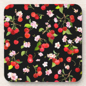 Cherry Muster 2 Getränkeuntersetzer (Vorderseite)