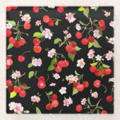 Cherry Muster 2 Glasuntersetzer (Vorderseite)