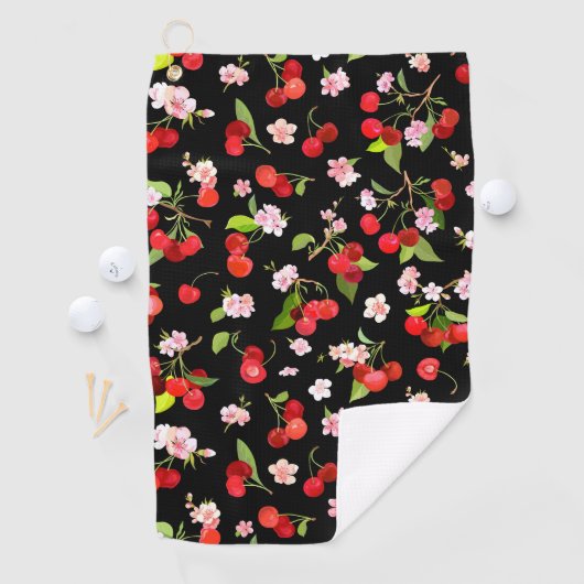 Cherry Muster 2 Golfhandtuch (Insitu)