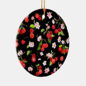 Cherry Muster 2 Keramik Ornament (Rechts)