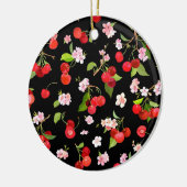 Cherry Muster 2 Keramik Ornament (Links)