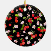 Cherry Muster 2 Keramik Ornament (Hinten)