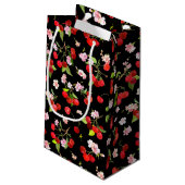 Cherry Muster 2 Kleine Geschenktüte (Rückseite Schrägansicht)