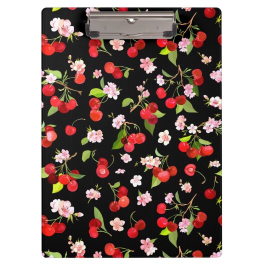 Cherry Muster 2 Klemmbrett (Vorderseite)