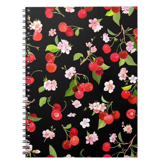 Cherry Muster 2 Notizblock (Vorderseite)