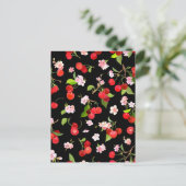 Cherry Muster 2 Postkarte (Stehend Vorderseite)