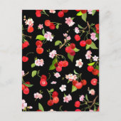 Cherry Muster 2 Postkarte (Vorderseite)