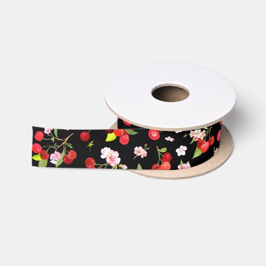 Cherry Muster 2 Satinband (Spule)