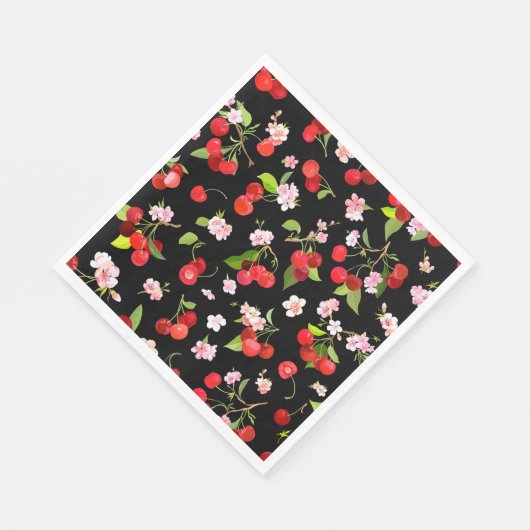 Cherry Muster 2 Serviette (Ecke)