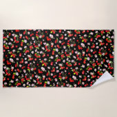 Cherry Muster 2 Strandtuch (Vorderseite)