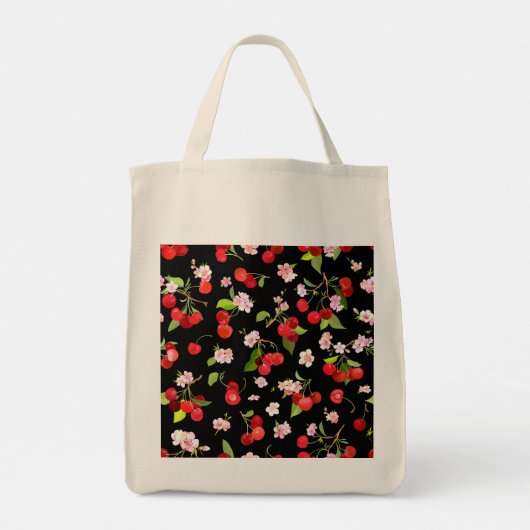 Cherry Muster 2 Tragetasche (Rückseite)