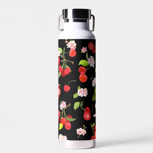 Cherry Muster 2 Trinkflasche (Vorne)