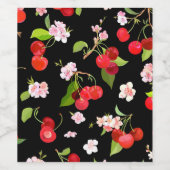 Cherry Muster 2 Weinetikett (Einzelnes Label)