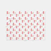 Cherry Muster Design Fleecedecke (Vorderseite (Horizontal))