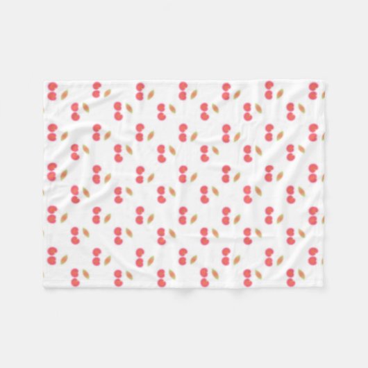 Cherry Muster Design Fleecedecke (Vorderseite (Horizontal))