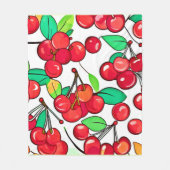 Cherry Muster Design Fleecedecke (Vorderseite)