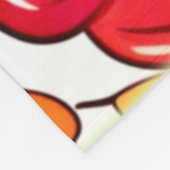 Cherry Muster Design Fleecedecke (Ecke)