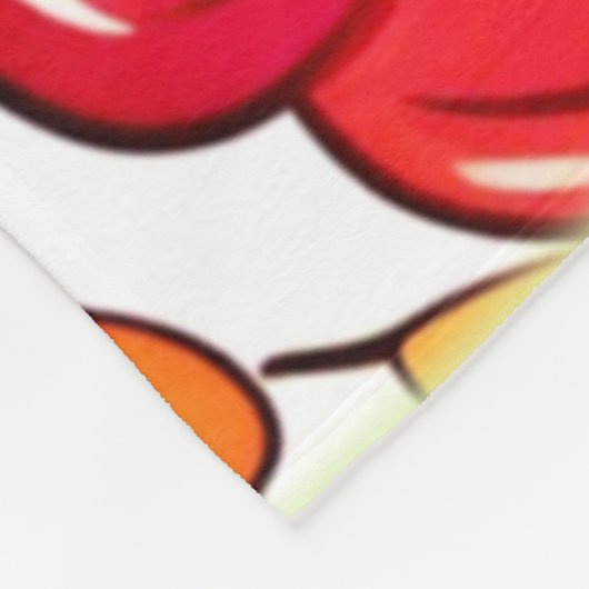 Cherry Muster Design Fleecedecke (Ecke)